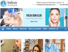 Tablet Screenshot of belezamedicalspa.com